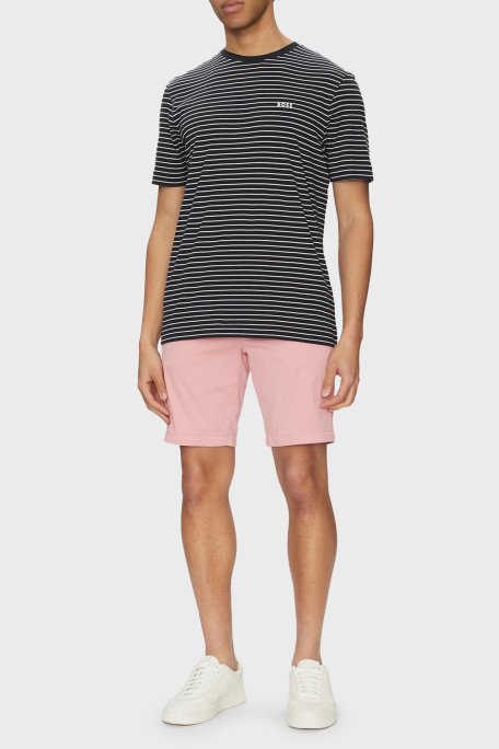 Boss Çizgili % 100 Pamuk Relaxed Fit Bisiklet Yaka Erkek T Shirt 50499334 100 SİYAH - Boss (1)