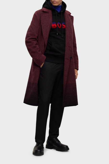 Boss Degrade Logolu Pamuklu Kapüşonlu Regular Fit Erkek Sweat 50499560 001 SİYAH - Boss (1)