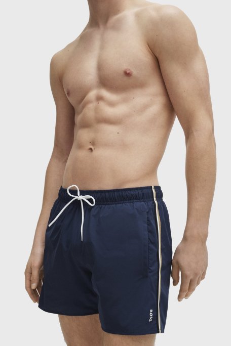 Boss Deniz Şortu Belden Bağlamalı Cepli Erkek Mayo Short 50491594 413 LACİVERT - Boss (1)