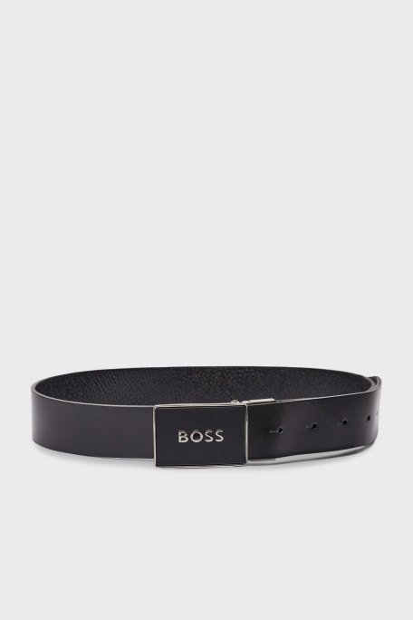 Boss Deri Logolu Erkek Kemer 50529690 001 SİYAH - Boss