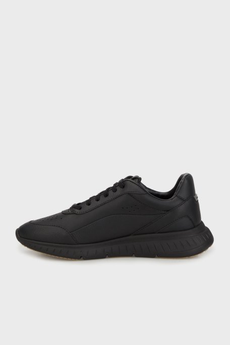 Boss Deri Logolu Sneaker Erkek Ayakkabı 50552902 005 SİYAH - Boss (1)