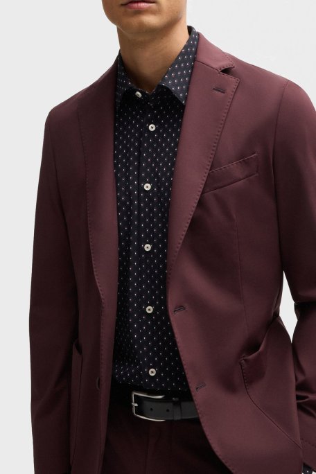 Boss Desenli Slim Fit Erkek Gömlek 50520055 001 SİYAH - Boss (1)