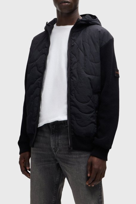 Boss Dolgulu Regular Fit Kapüşonlu Erkek Mont 50516886 001 SİYAH - Boss