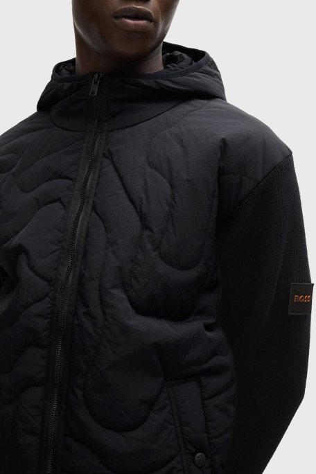 Boss Dolgulu Regular Fit Kapüşonlu Erkek Mont 50516886 001 SİYAH - Boss (1)