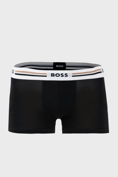 Boss Esnek Bel Bantlı 3 Pack Erkek Boxer 50492200 981 Siyah-Bej-Lacivert - Boss (1)