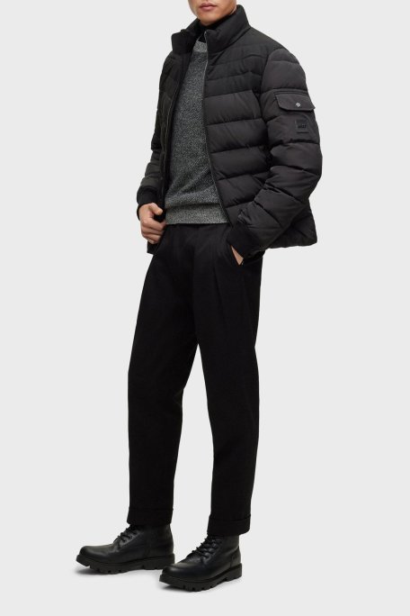 Boss Hakiki Deri Fermuarlı Yarım Erkek Bot 50503557 001 SİYAH - Boss (1)