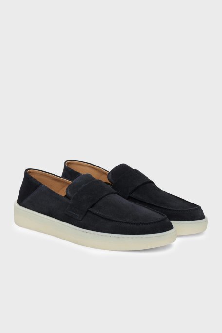 Boss Hakiki Deri Loafer Erkek Ayakkabı 50557699 401 LACİVERT - Boss (1)