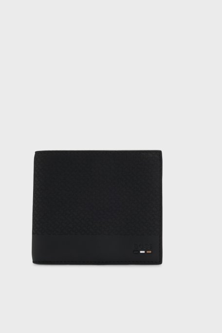 Boss Hakiki Deri Logolu Erkek Cüzdan 50563665 002 SİYAH - Boss