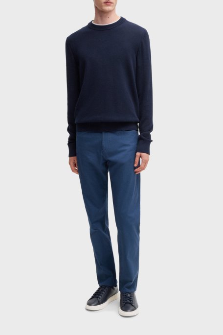 Boss Hakiki Deri Logolu Sneaker Erkek Ayakkabı 50536480 410 LACİVERT - Boss (1)