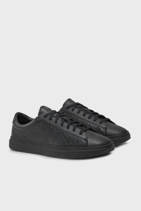 Boss Hakiki Deri Sneaker Erkek Ayakkabı 50536507 005 SİYAH - Boss (1)