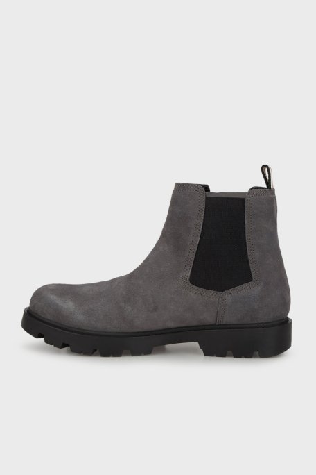 Boss Hakiki Deri Süet Chelsea Erkek Bot 50503675 021 GRİ - Boss (1)