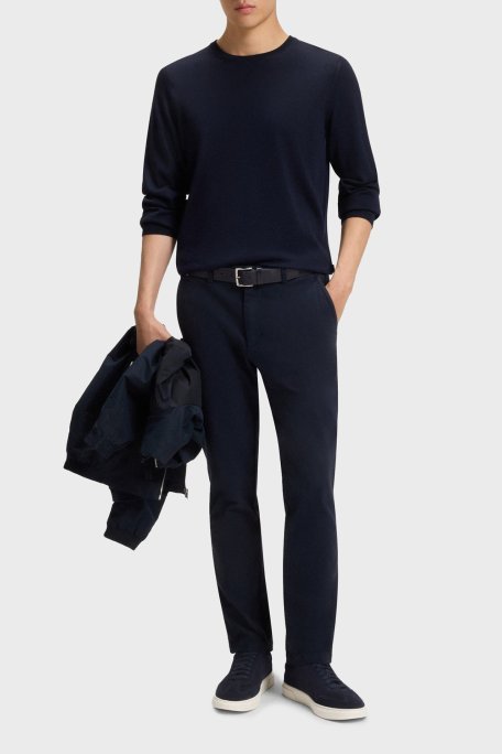 Boss Hakiki Deri Ve Süet Detaylı Sneaker Erkek Ayakkabı 50548715 402 LACİVERT - Boss (1)