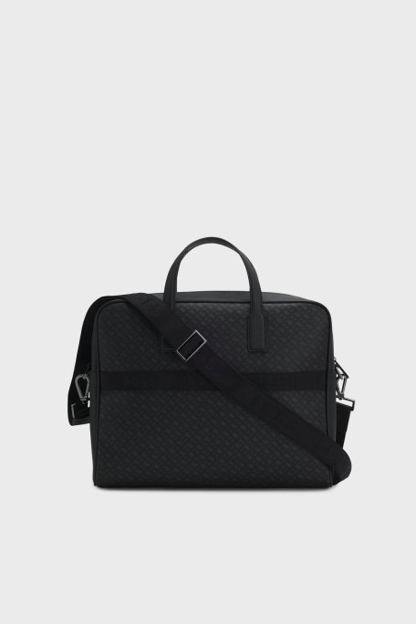 Boss Jakarlı Logo Baskılı Çıkarılabilir Askılı Erkek Çanta 50552587 003 SİYAH - Boss (1)