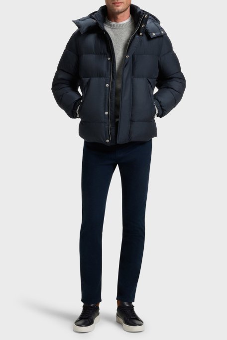 Boss Kapitoneli Regular Fit Çıkarılabilir Kapüşonlu Şişme Erkek Mont 50551599 404 LACİVERT - Boss (1)