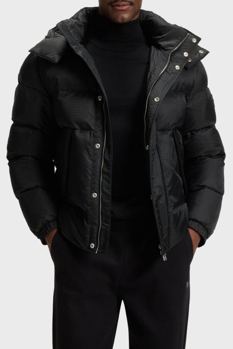 Boss Kapitoneli Regular Fit Çıkarılabilir Kapüşonlu Su İtici Şişme Erkek Mont 50548727 001 SİYAH - Boss