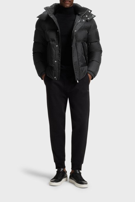 Boss Kapitoneli Regular Fit Çıkarılabilir Kapüşonlu Su İtici Şişme Erkek Mont 50548727 001 SİYAH - Boss (1)