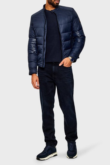 Boss Kapitoneli Regular Fit Dik Yaka Erkek Mont 50543624 404 LACİVERT - Boss (1)