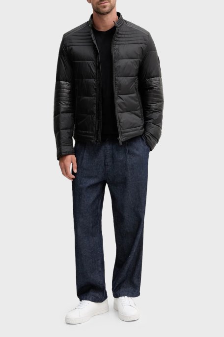 Boss Kapitoneli Regular Fit Dik Yaka Fermuarlı Erkek Mont 50543624 001 SİYAH - Boss (1)