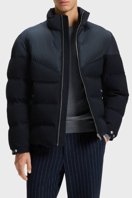 Boss Kapitoneli Regular Fit Dik Yaka Su Geçirmez Şişme Erkek Mont 50548810 404 LACİVERT - Boss