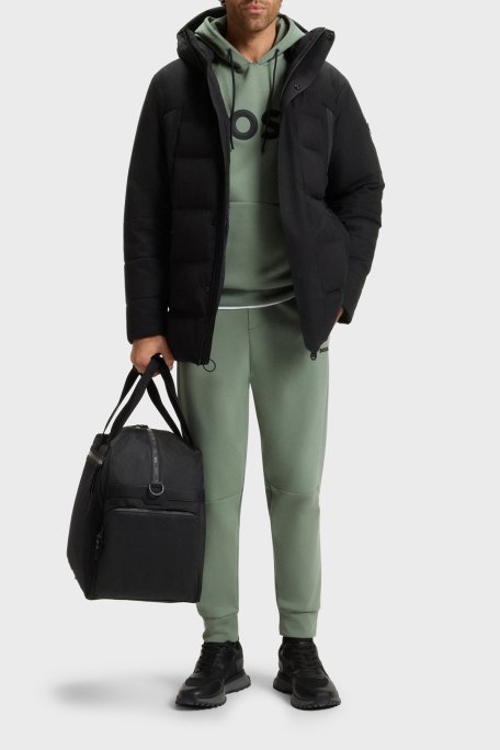 Boss Kapitoneli Regular Fit Çıkarılabilir Kapüşonlu Su İtici Parka Erkek Mont 50547262 001 SİYAH - Boss (1)
