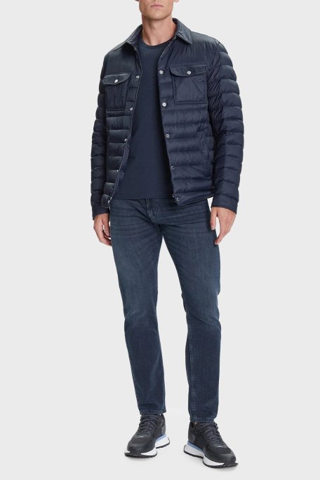 Boss Kapitoneli Regular Fit Kuş Tüyü Dolgulu Su İtici Şişme Erkek Mont 50540456 404 LACİVERT - Boss (1)