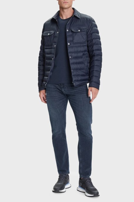 Boss Kapitoneli Regular Fit Kuş Tüyü Dolgulu Su İtici Şişme Erkek Mont 50540456 404 LACİVERT - Boss (1)