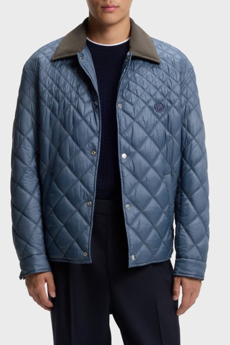 Boss Kapitoneli Relaxed Fit Klasik Yaka Su İtici Erkek Mont 50558841 468 LACİVERT - Boss