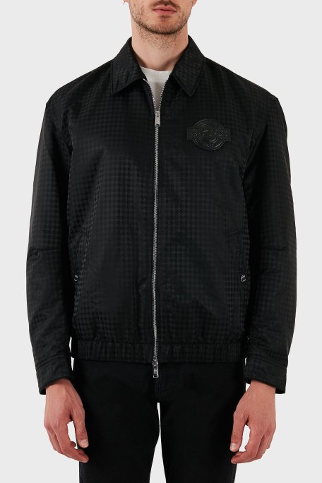 Boss Kareli Regular Fit Düz Yaka Bomber Erkek Ceket 50543129 001 SİYAH - Boss