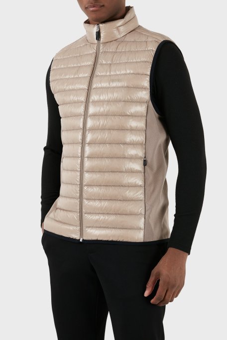 Boss Kuş Tüyü Dolgulu Dik Yaka Regular Fit Erkek Yelek 50508569 334 BEJ - Boss