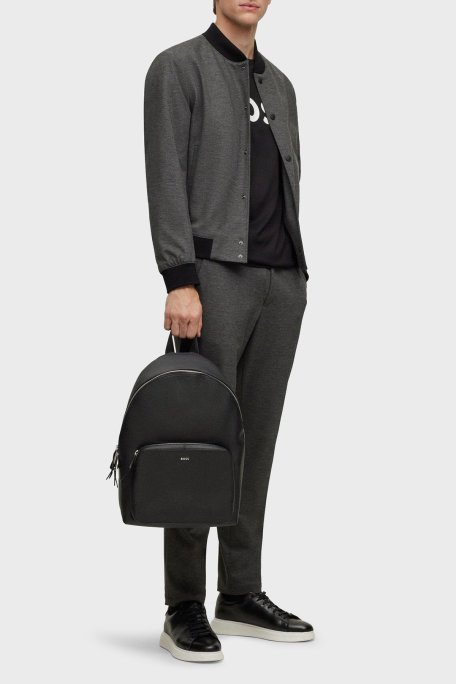 Boss Logo Baskılı Pamuklu Regular Fit Bisiklet Yaka Erkek T Shirt 50495742 001 SİYAH - Boss (1)