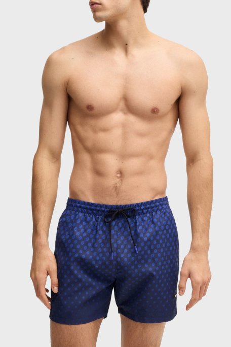 Boss Logo Baskılı Regular Fit Cepli Erkek Mayo Short 50539931 413 LACİVERT - Boss