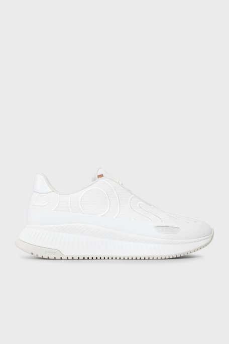 Boss Logo İşlemeli Kalın Tabanlı Sneaker Erkek Ayakkabı 50512657 100 BEYAZ - Boss