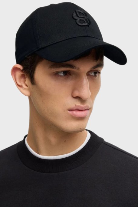 Boss Logo Nakışlı % 100 Pamuk Erkek Şapka 50533299 002 SİYAH - Boss (1)