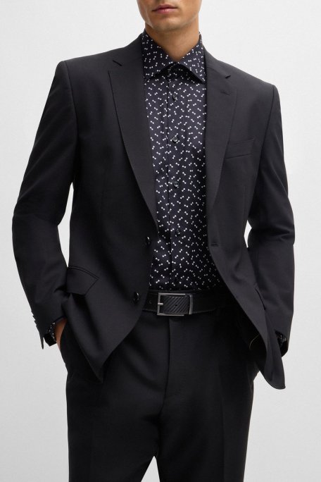 Boss Logolu % 100 Deri Erkek Kemer 50522893 001 SİYAH - Boss (1)