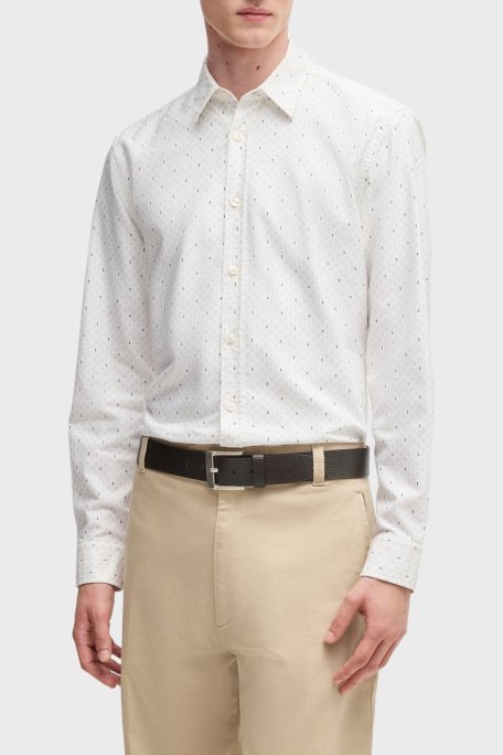 Boss Logolu % 100 Deri Erkek Kemer 50537064 001 SİYAH - Boss (1)