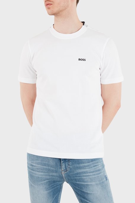 Boss Logolu % 100 Pamuk Regular Fit Bisiklet Yaka Erkek T Shirt 50529941 100 BEYAZ - Boss