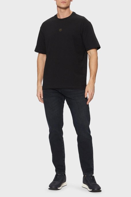 Boss Logolu % 100 Pamuk Regular Fit Bisiklet Yaka Erkek T Shirt 50535409 001 SİYAH - Boss (1)