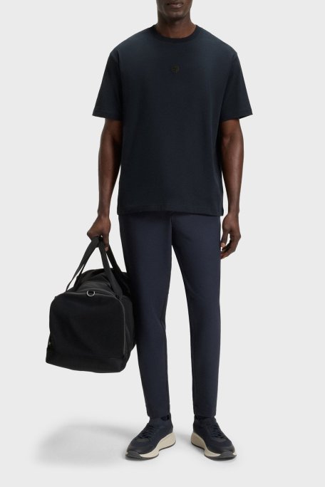 Boss Logolu % 100 Pamuk Regular Fit Bisiklet Yaka Erkek T Shirt 50535409 402 LACİVERT - Boss (1)