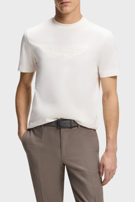 Boss Logolu % 100 Pamuk Regular Fit Bisiklet Yaka Erkek T Shirt 50555843 118 BEJ - Boss