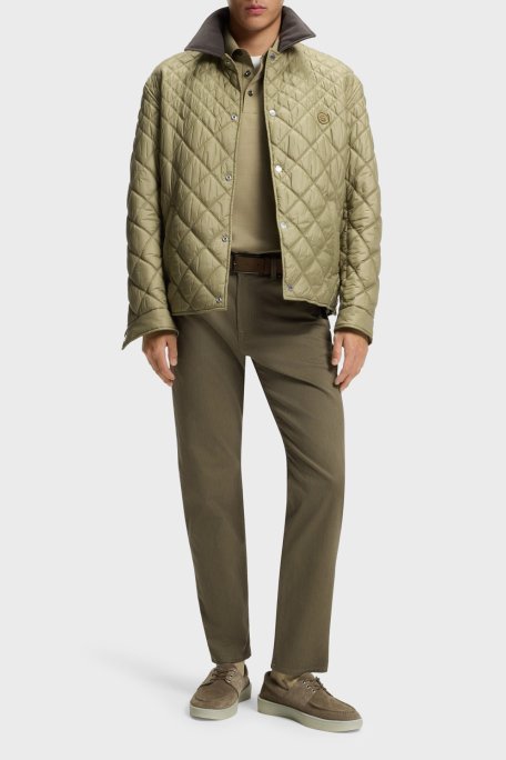 Boss Logolu % 100 Pamuk Regular Fit Düğmeli Erkek Polo 50555829 252 HAKİ - Boss (1)