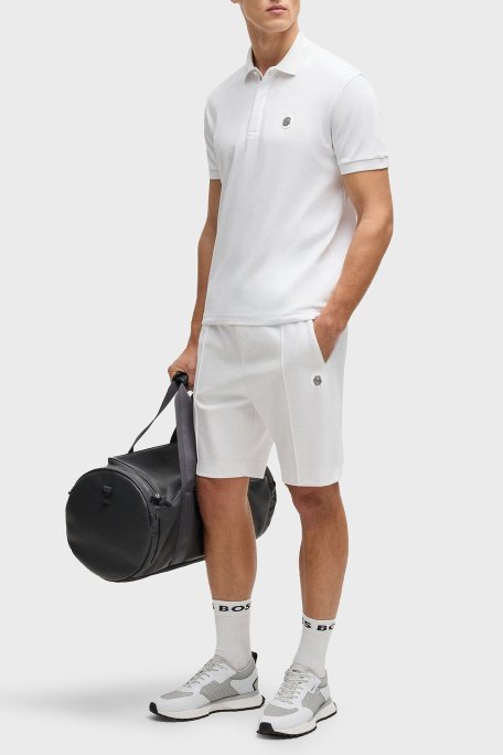 Boss Logolu % 100 Pamuk Regular Fit Düğmeli Erkek Polo Yaka T Shirt 50533273 100 BEYAZ - Boss (1)