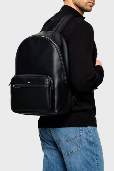 Boss Logolu Ayarlanabilir Askılı Erkek Sırt Çantası 50563080 001 SİYAH - Boss (1)