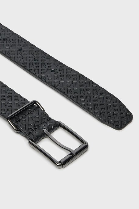 Boss Logolu Deri Erkek Kemer 50522845 001 SİYAH - Boss (1)