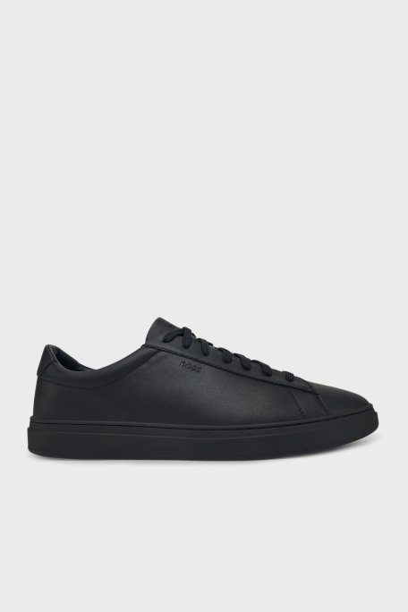 Boss Logolu Deri Sneaker Erkek Ayakkabı 50552853 005 SİYAH - Boss
