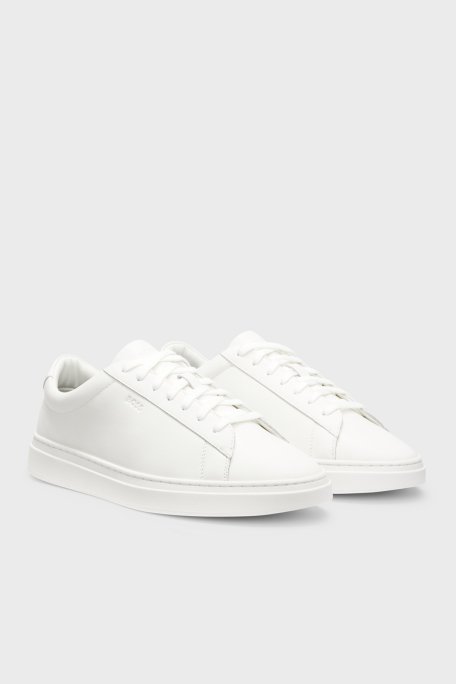 Boss Logolu Deri Sneaker Erkek Ayakkabı 50552853 100 BEYAZ - Boss (1)