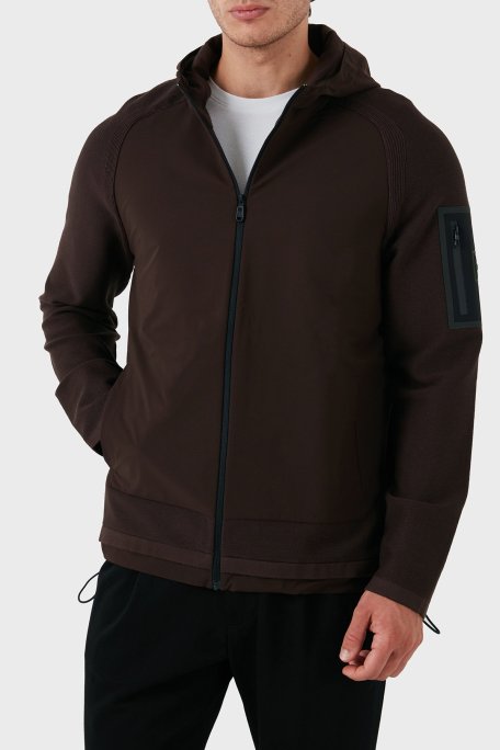 Boss Logolu Fermuarlı Relaxed Fit Erkek Mont 50517091 213 KAHVE - Boss (1)