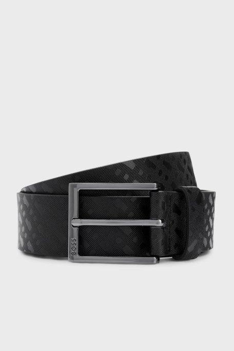 Boss Logolu Hakiki Deri Erkek Kemer 50524047 001 SİYAH - Boss