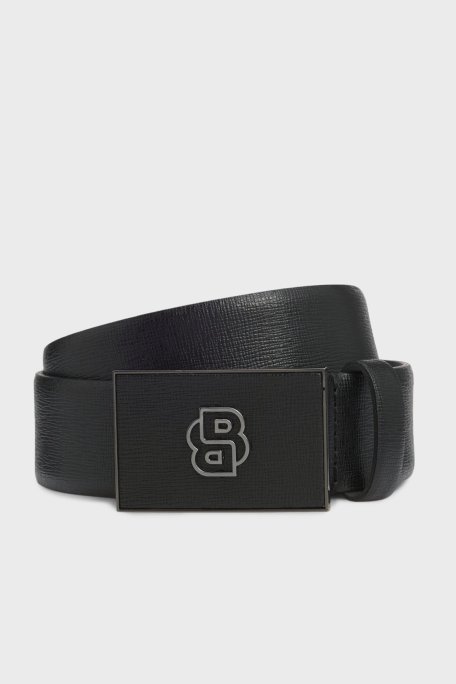 Boss Logolu Hakiki Deri Erkek Kemer 50548350 001 SİYAH - Boss