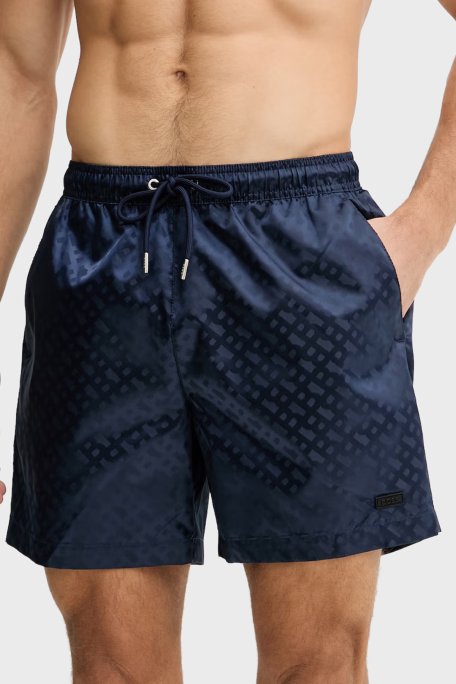 Boss Logolu Hızlı Kuruyan Erkek Deniz Şortu 50561181 413 LACİVERT - Boss