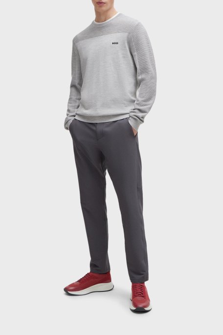 Boss Logolu Örme Detaylı Kılçık Tabanlı Sneaker Erkek Ayakkabı 50498904 647 KIRMIZI - Boss (1)